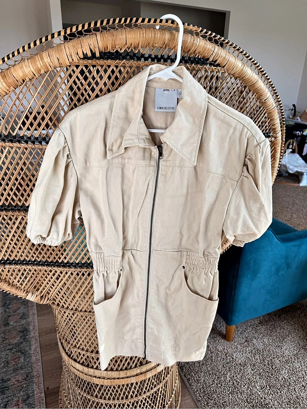 C/MEO COLLECTIVE Be The One mini dress in Cream Medium